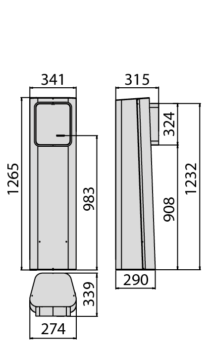 kolumna wjazdowa espas 20i wymiary
