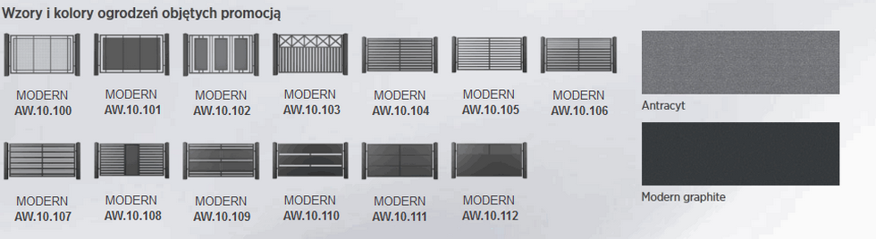 Wzory ogrodzeń Wiśniowski objete promocją